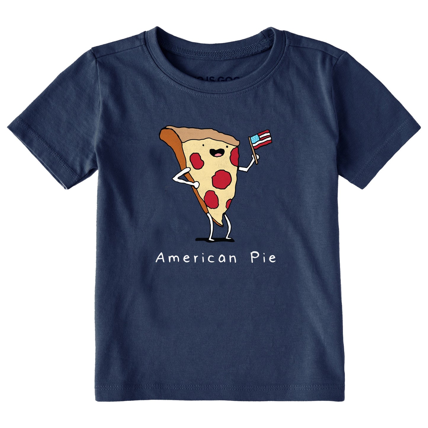 Toddler American Pizza Pie Short Sleeve Crusher Tee