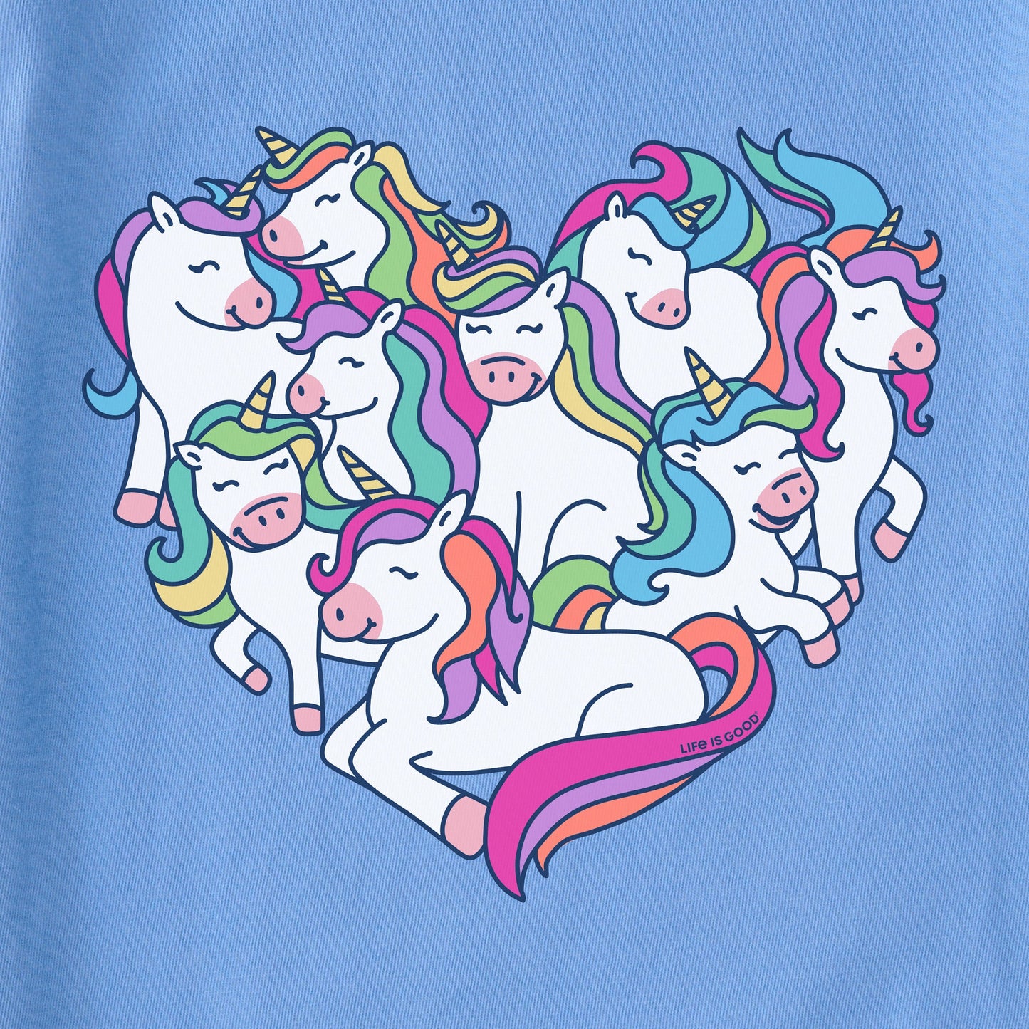 Toddler Heart Of Unicorns Short Sleeve Crusher Tee