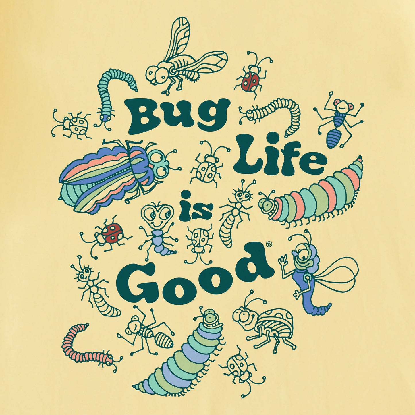 Toddler Bug Life is Good Short Sleeve Crusher Tee