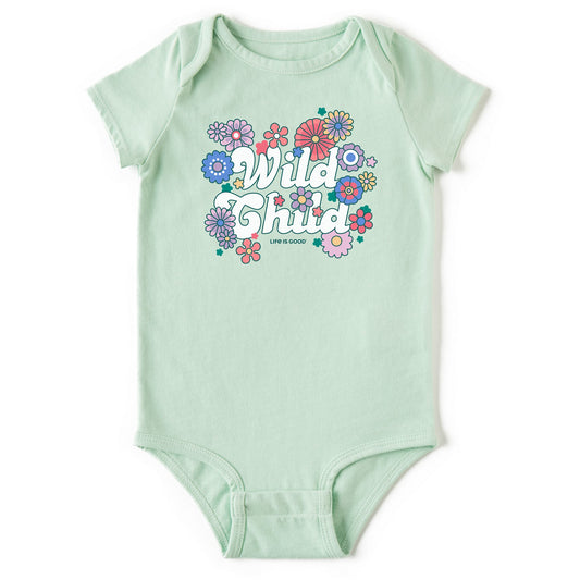 Baby Hippy Wild Child Short Sleeve Crusher Bodysuit