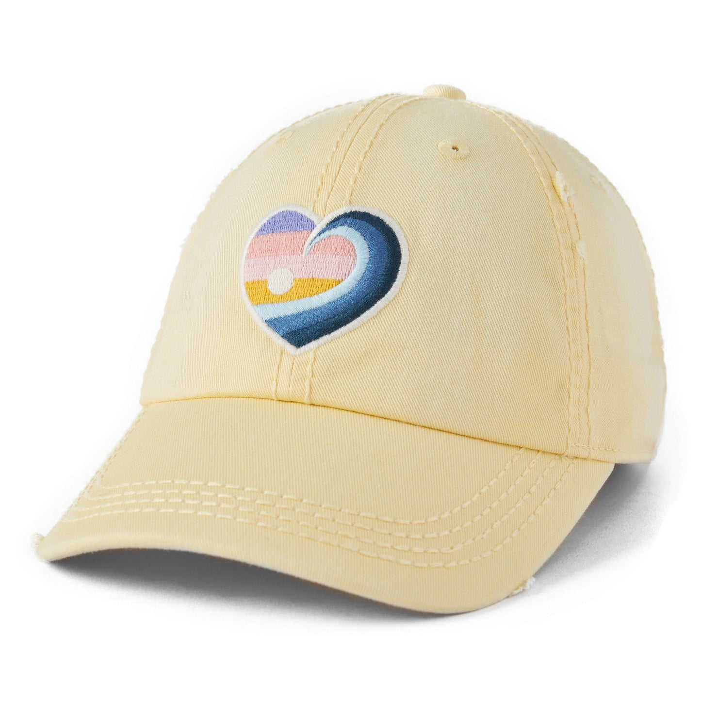 Adult Unisex Sunrise Surf Heart Sunwashed Chill Cap