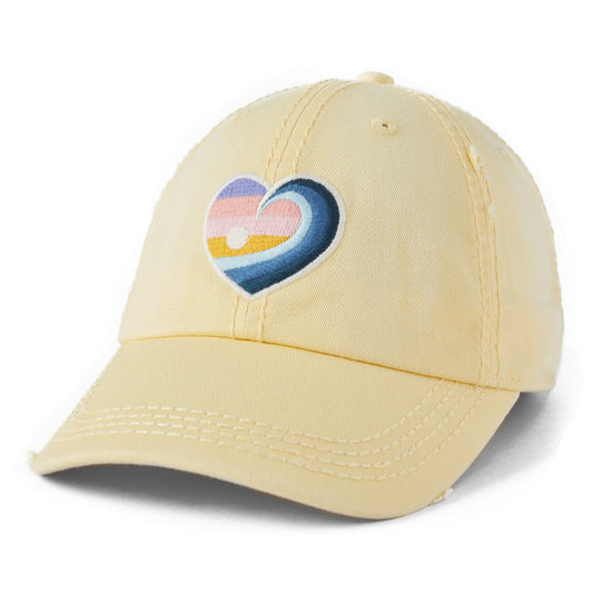 Adult Unisex Sunrise Surf Heart Sunwashed Chill Cap