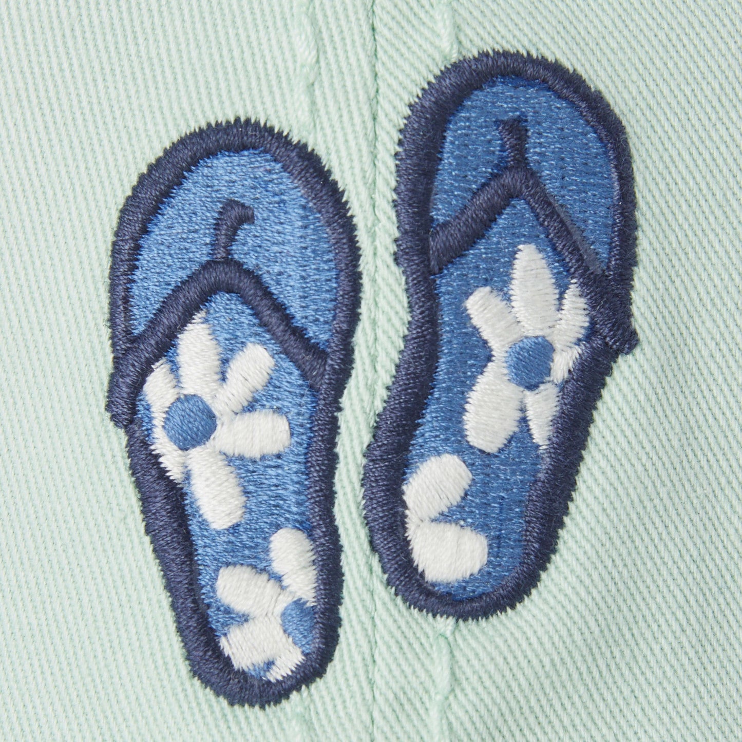 Adult Unisex Daisy Flip Flops Sunwashed Chill Cap