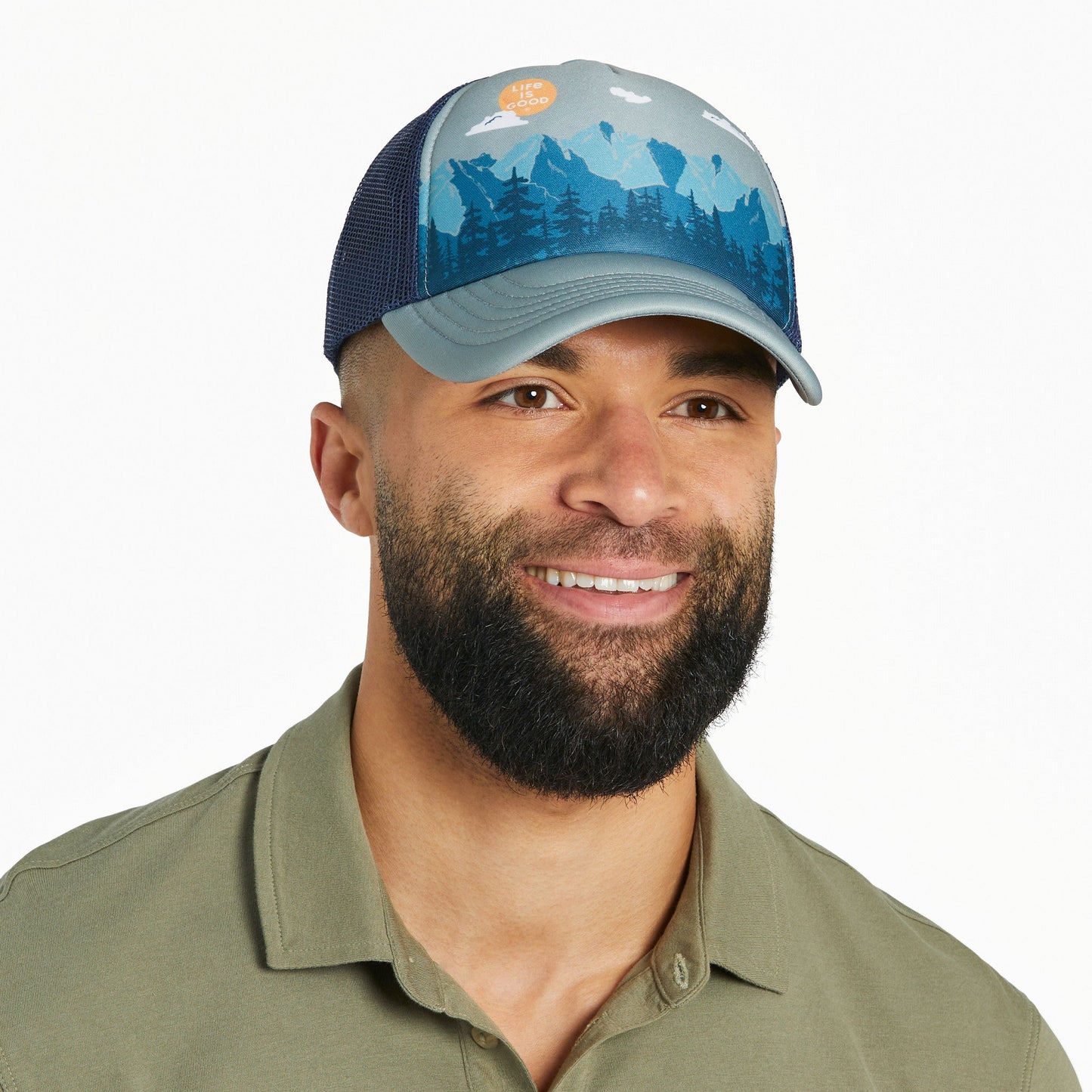 Adult Unisex Mountain Forest Scene Trucker Hat