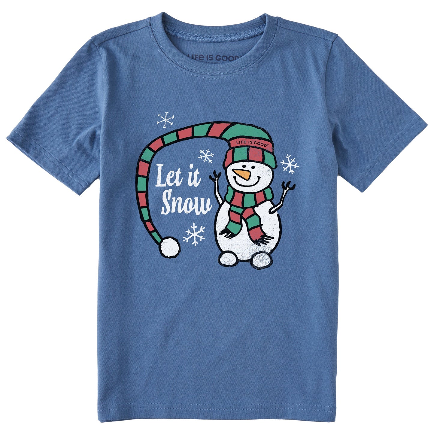 Kids Let it Snowman Short Sleeve Crusher Tee
