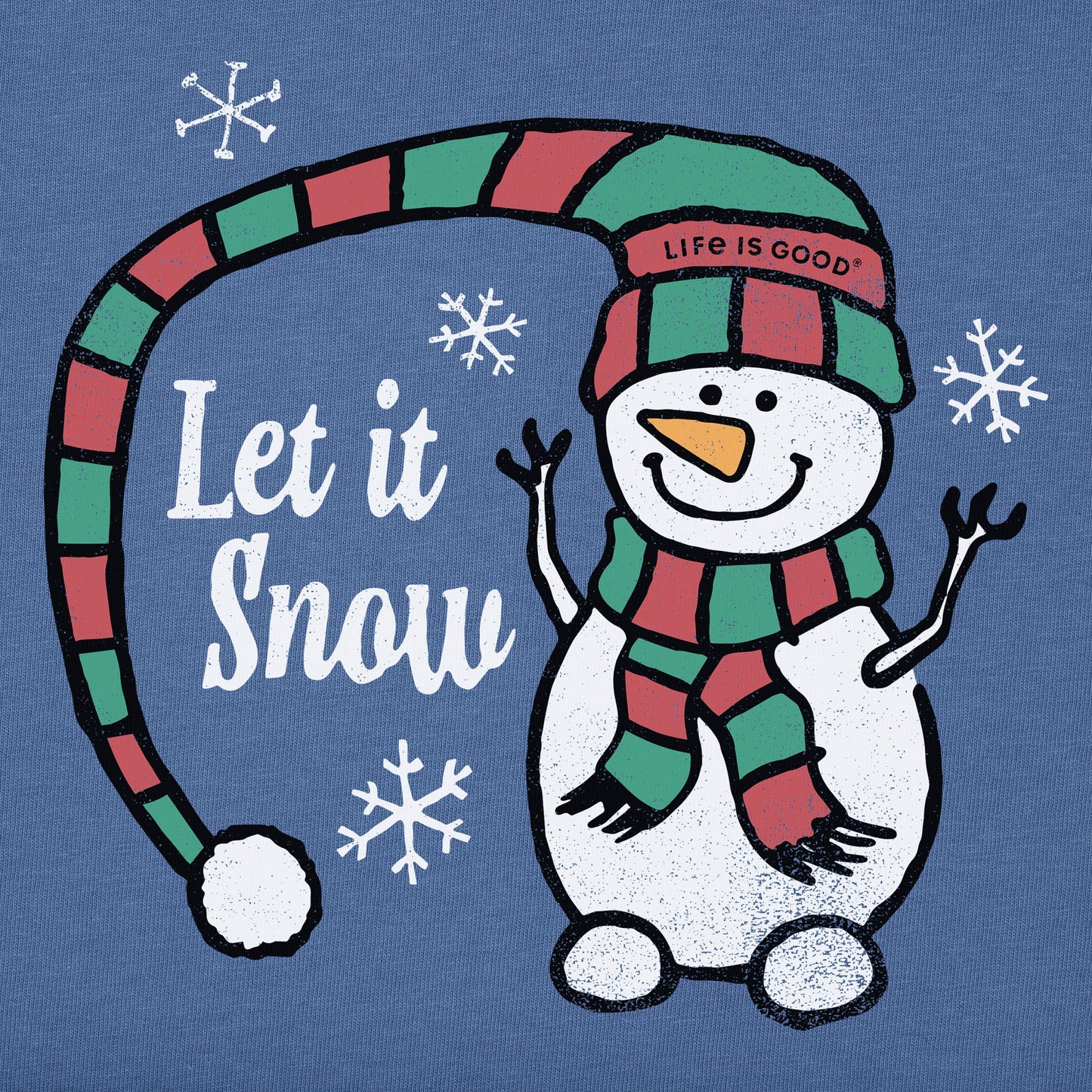 Kids Let it Snowman Short Sleeve Crusher Tee
