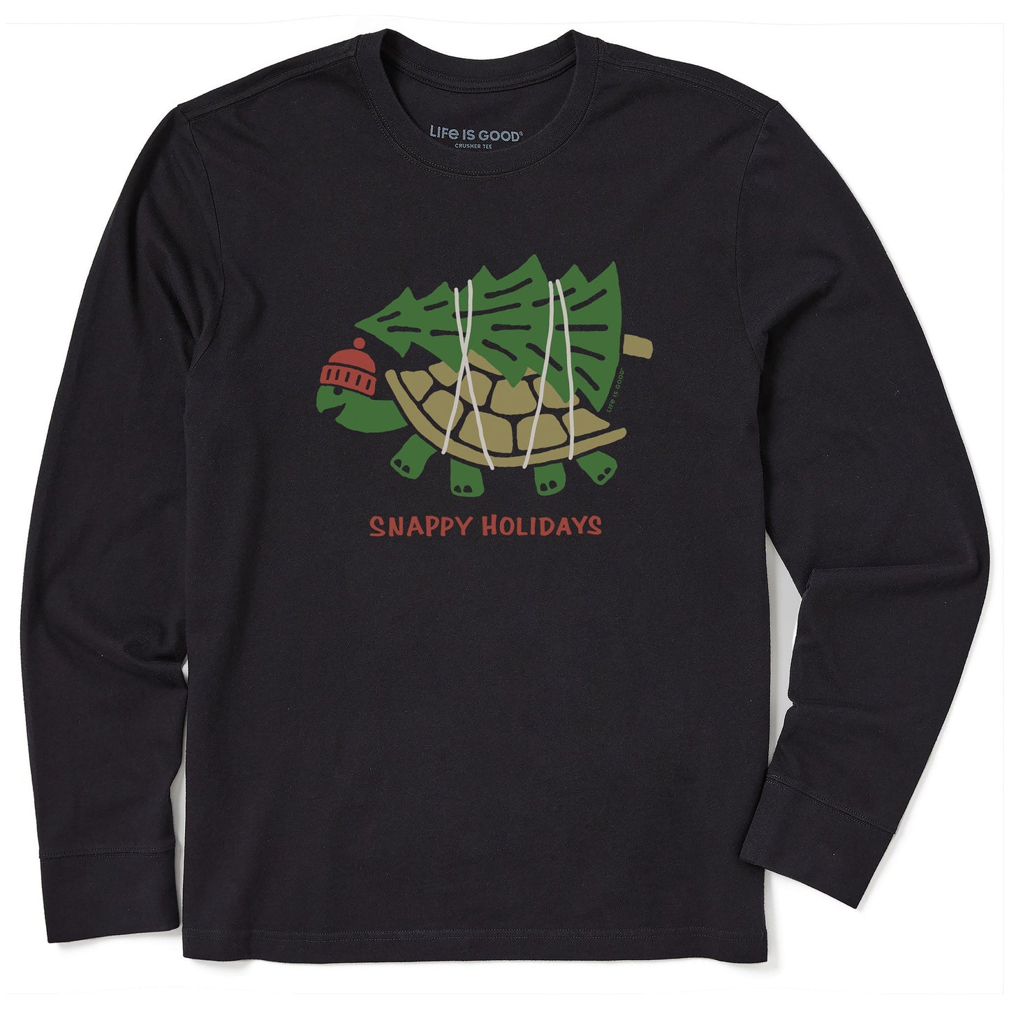 Men's Snappy Holidays Long Sleeve Crusher Tee