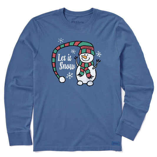 Men's Let it Snowman Long Sleeve Crusher Tee