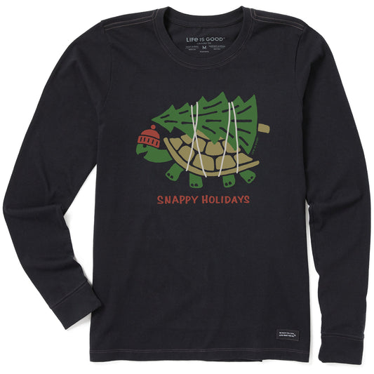 Women's Snappy Holidays Long Sleeve Crusher Tee