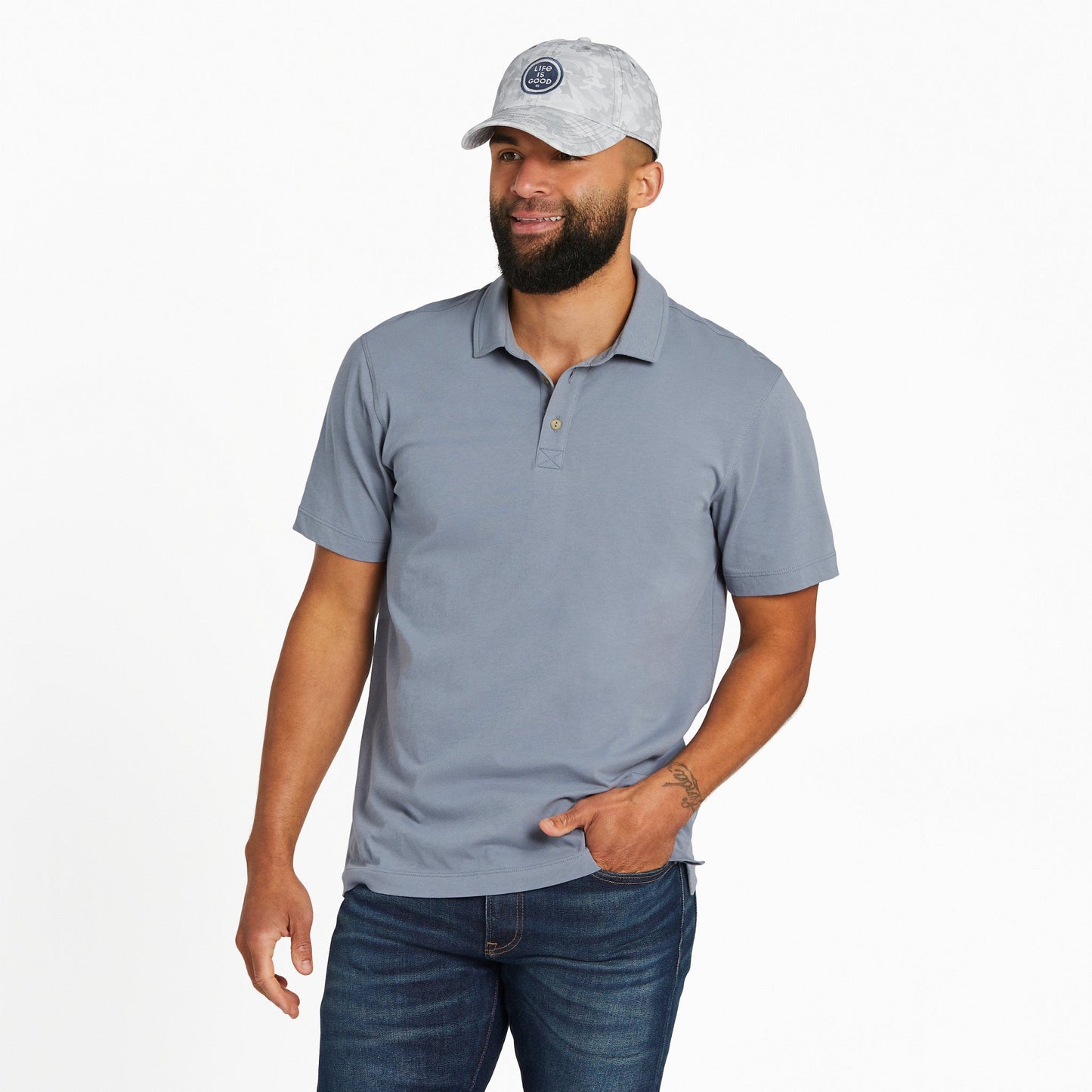 Men's Solid Short Sleeve Crusher-LITE Polo