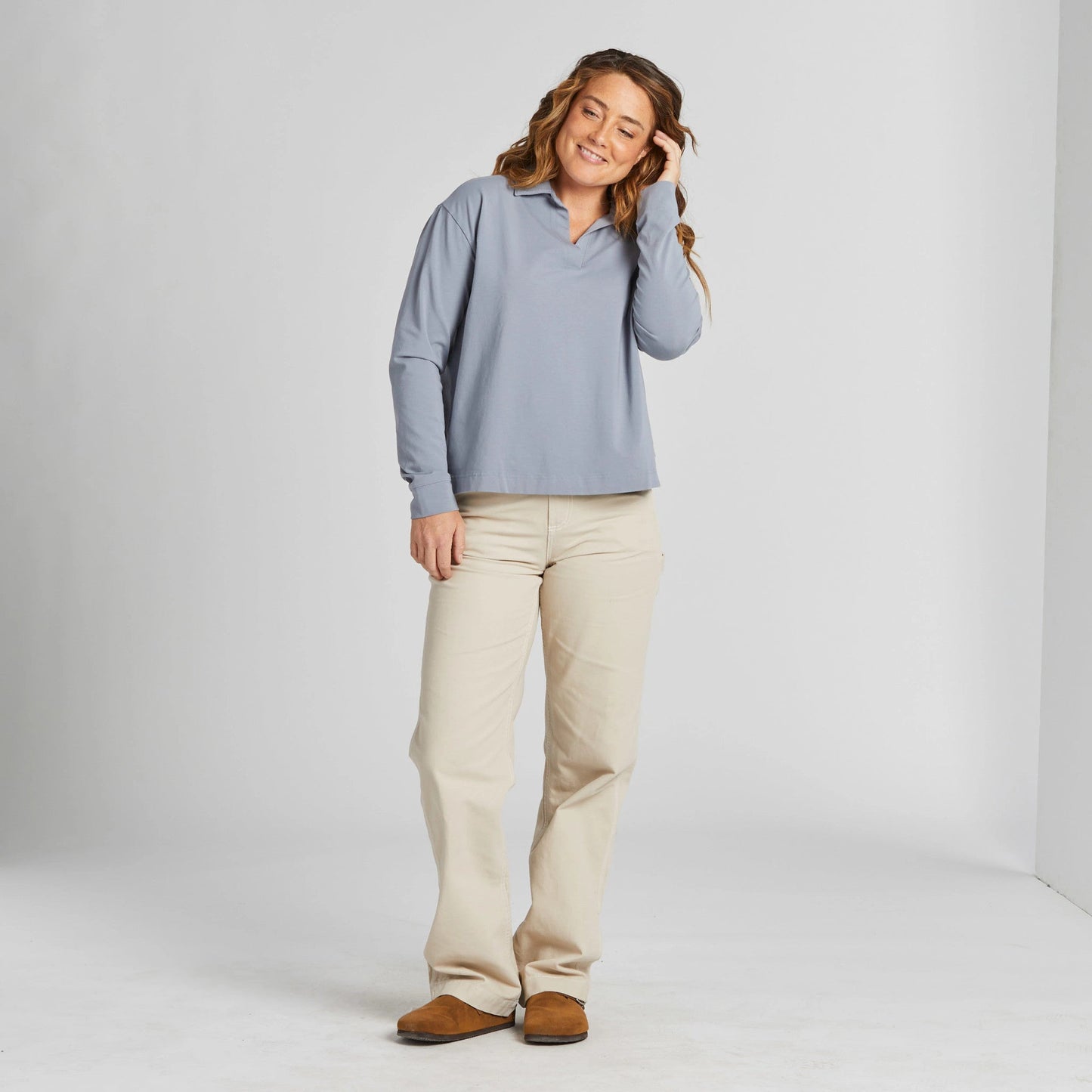 Women's Solid Crusher-FLEX Collared Pullover