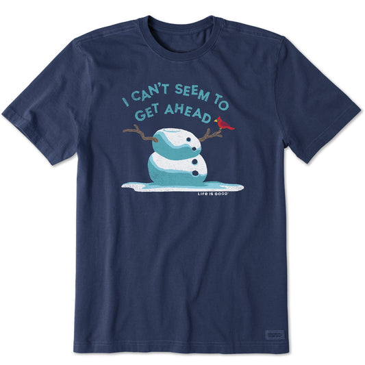 Men's Get Ahead Snowman Short Sleeve Crusher Tee