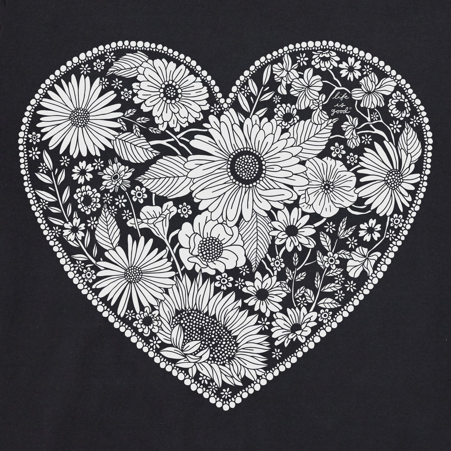 Women's Flowerful Love Long Sleeve Crusher Vee