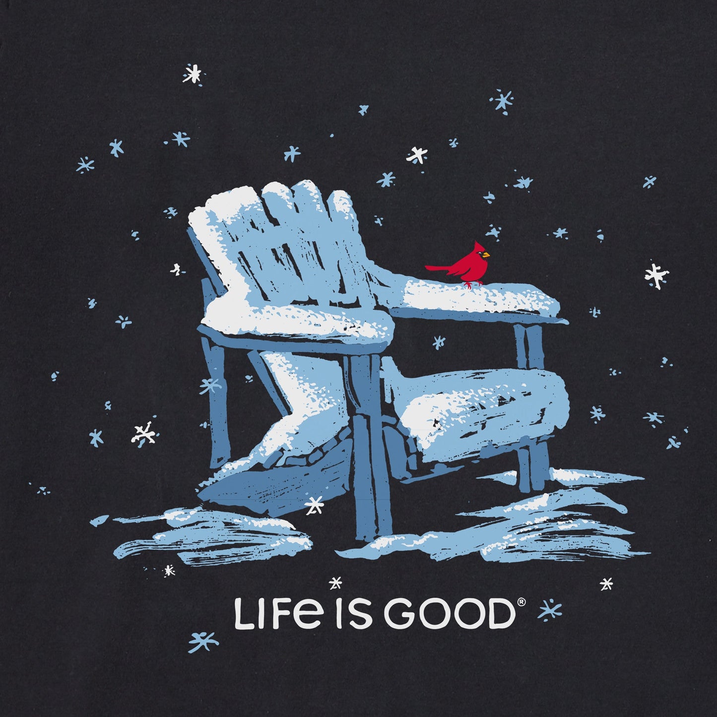 Women's Snowy Adirondack Cardinal Long Sleeve Crusher Tee