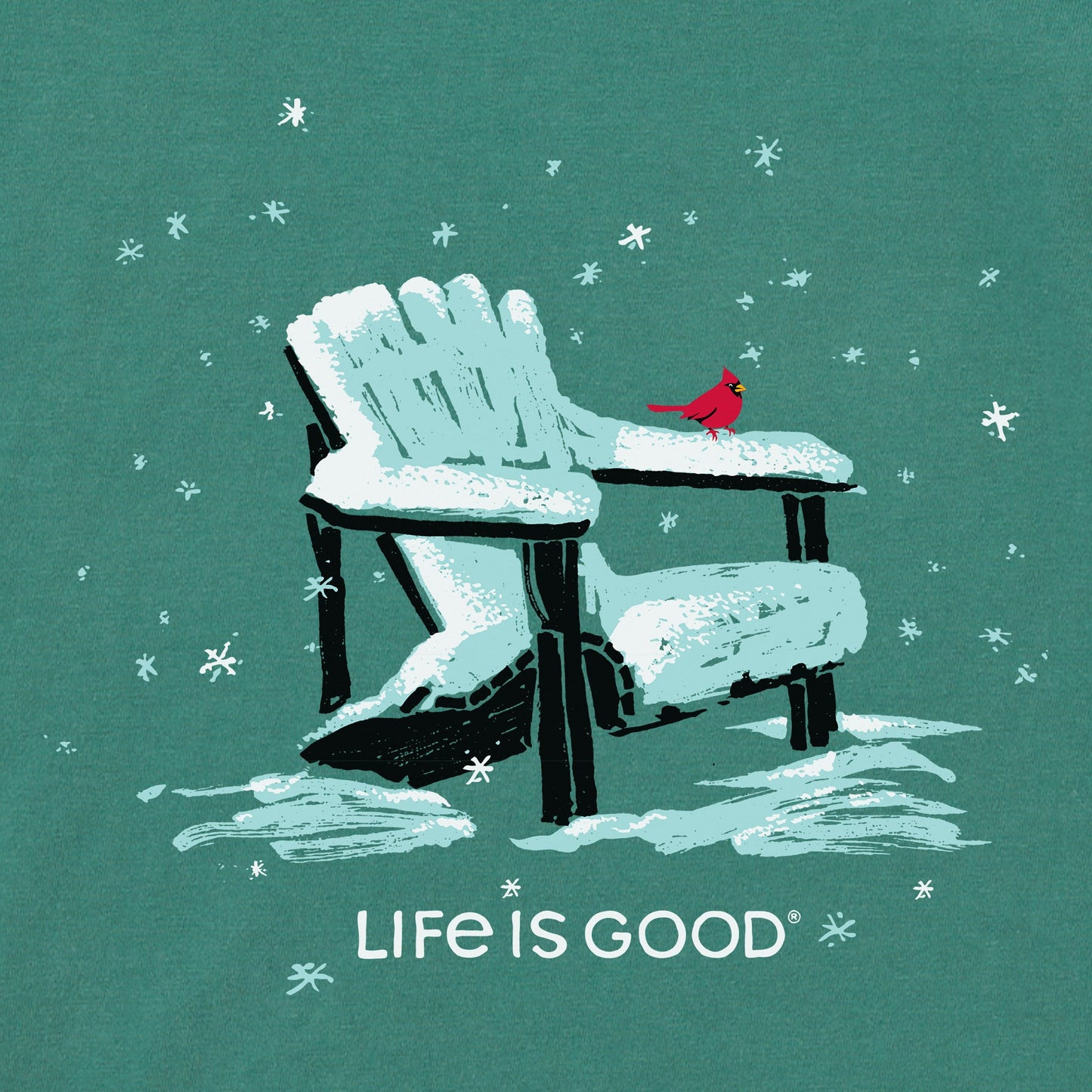 Women's Snowy Adirondack Cardinal Long Sleeve Crusher Tee