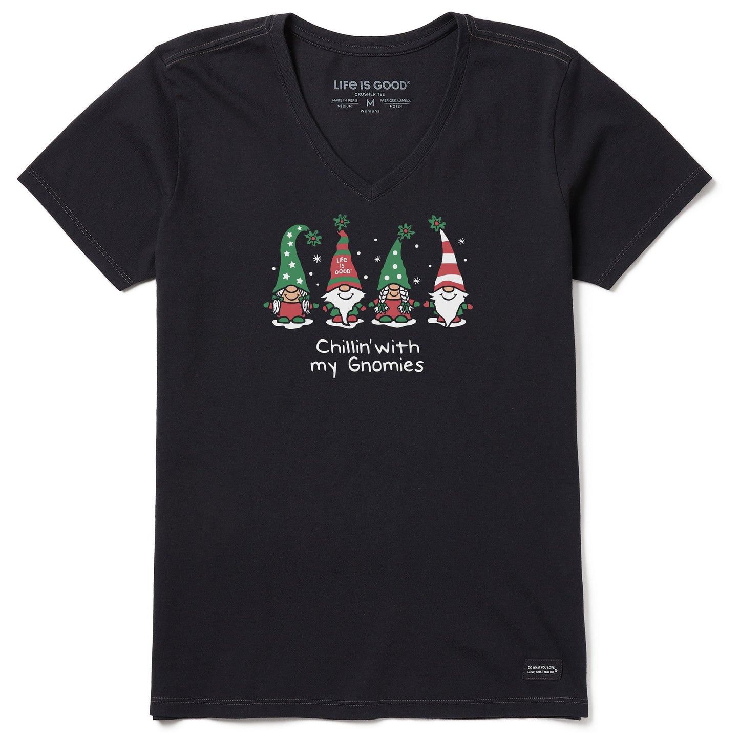 Women's Chillin' with my Gnomies Fam Short Sleeve Crusher-LITE Vee