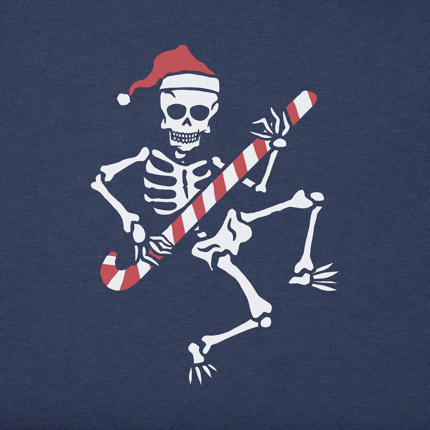 Men's Candy Cane Skeleton Short Sleeve Crusher Tee