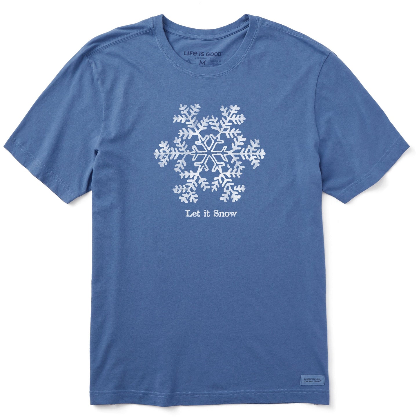 Men's Let it Snow Snowflake Short Sleeve Crusher Tee
