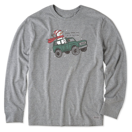 Men's Snow What Fun Snowman ATV Long Sleeve Crusher Tee