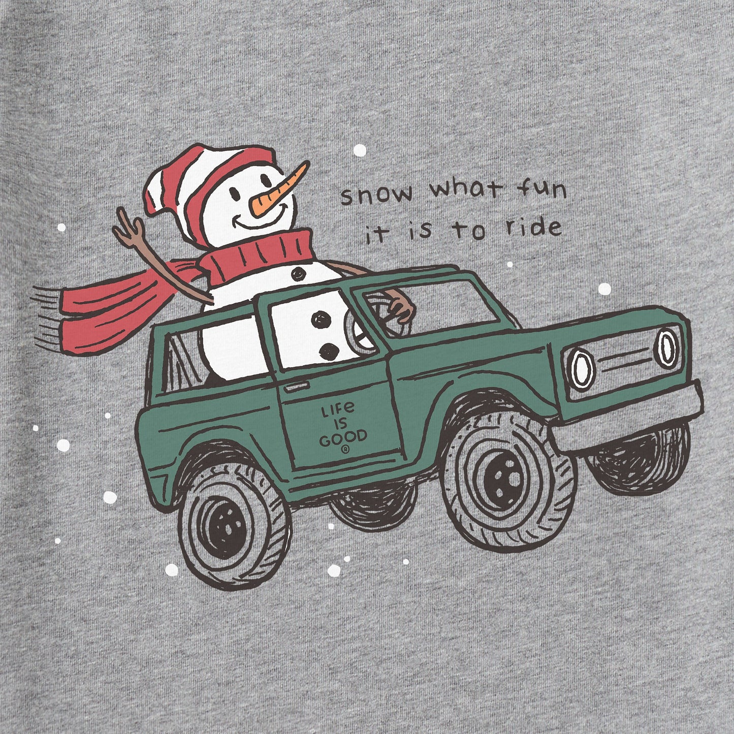 Men's Snow What Fun Snowman ATV Long Sleeve Crusher Tee