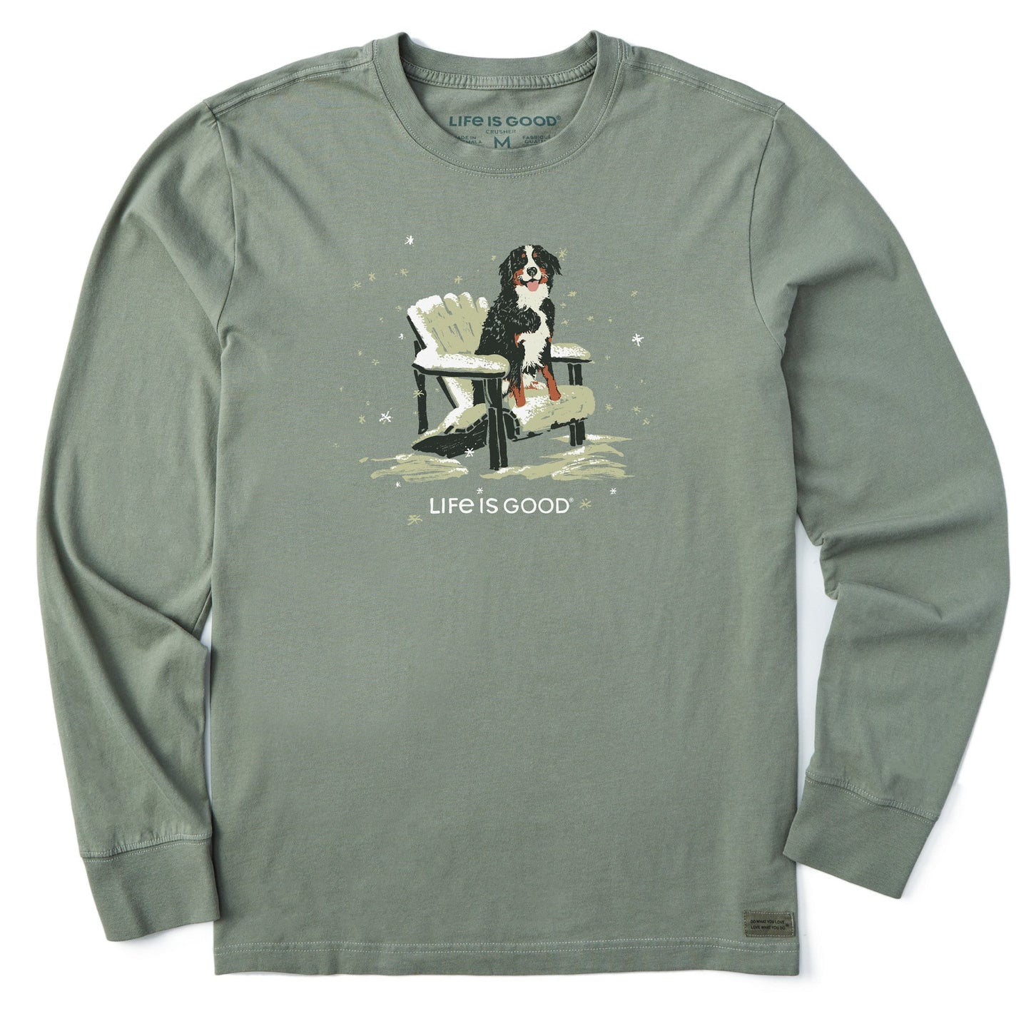 Men's Snowy Adirondack Bernese Long Sleeve Crusher Tee