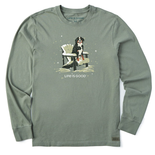 Men's Snowy Adirondack Bernese Long Sleeve Crusher Tee