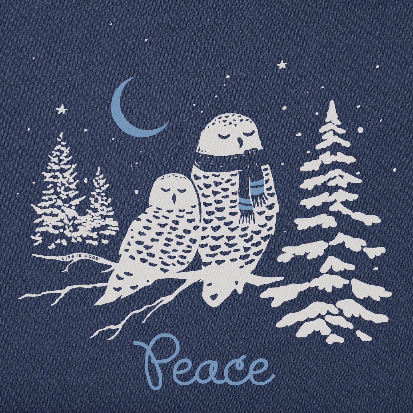 Men's Peace Owls Long Sleeve Crusher Tee
