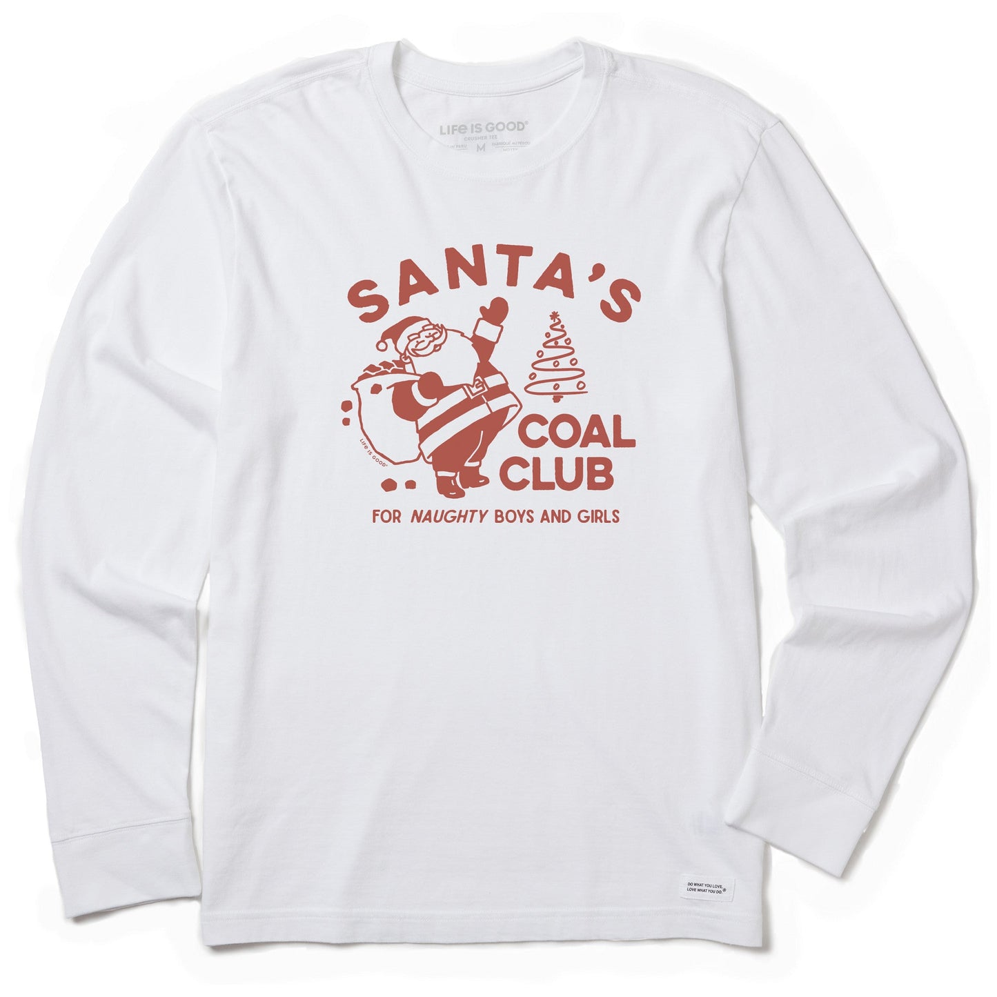 Men's Santa's Coal Club Long Sleeve Crusher Tee