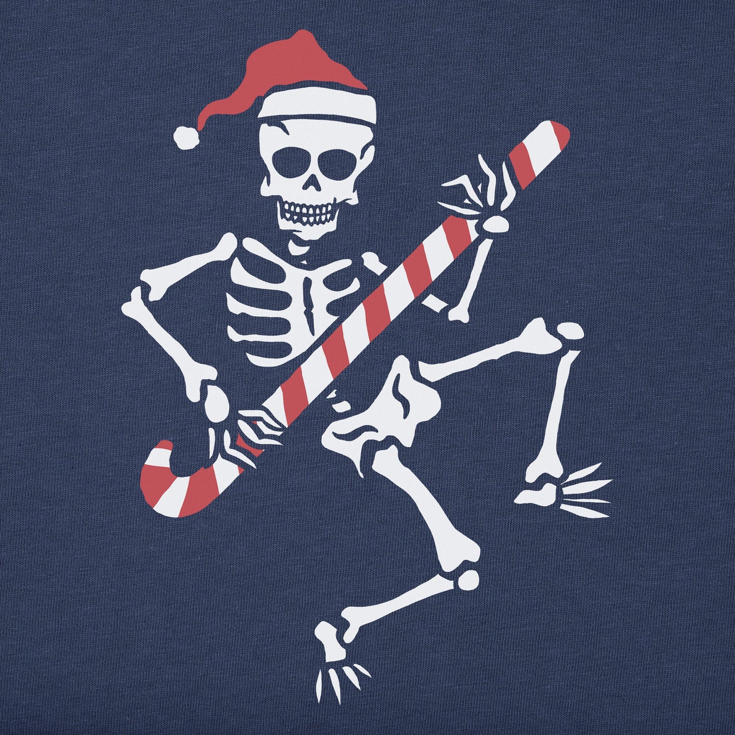 Kids Candy Cane Skeleton Long Sleeve Crusher Tee