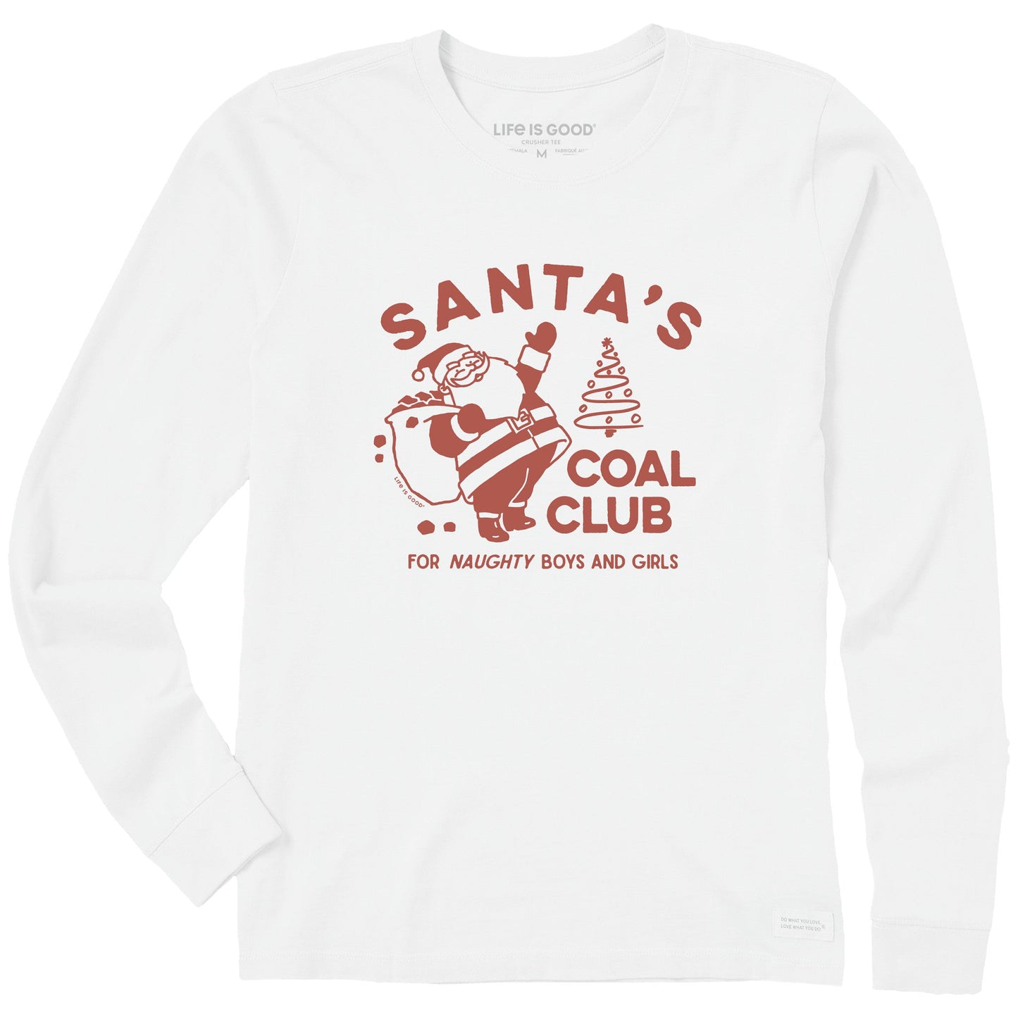 Women's Santa's Coal Club Long Sleeve Crusher Tee