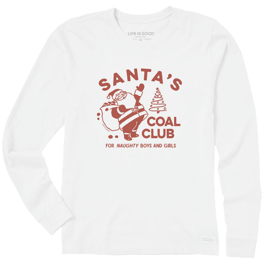 Women's Santa's Coal Club Long Sleeve Crusher Tee