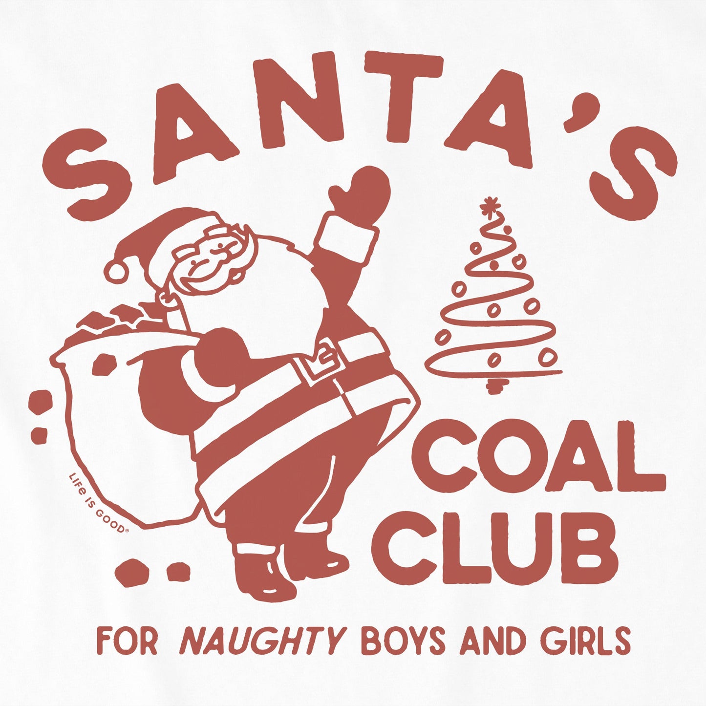 Women's Santa's Coal Club Long Sleeve Crusher Tee