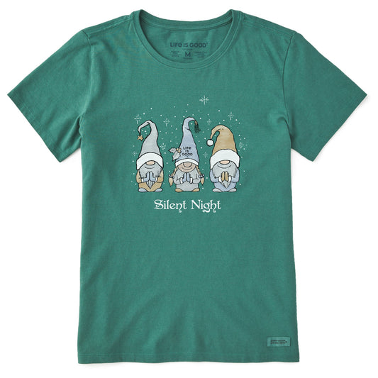 Women's Silent Night Gnomes Short Sleeve Crusher Tee
