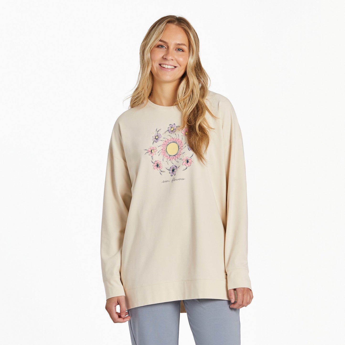 Women's Celestial Florals Crusher-FLEX Oversized Crew
