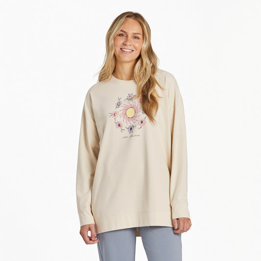 Women's Celestial Florals Crusher-FLEX Oversized Crew