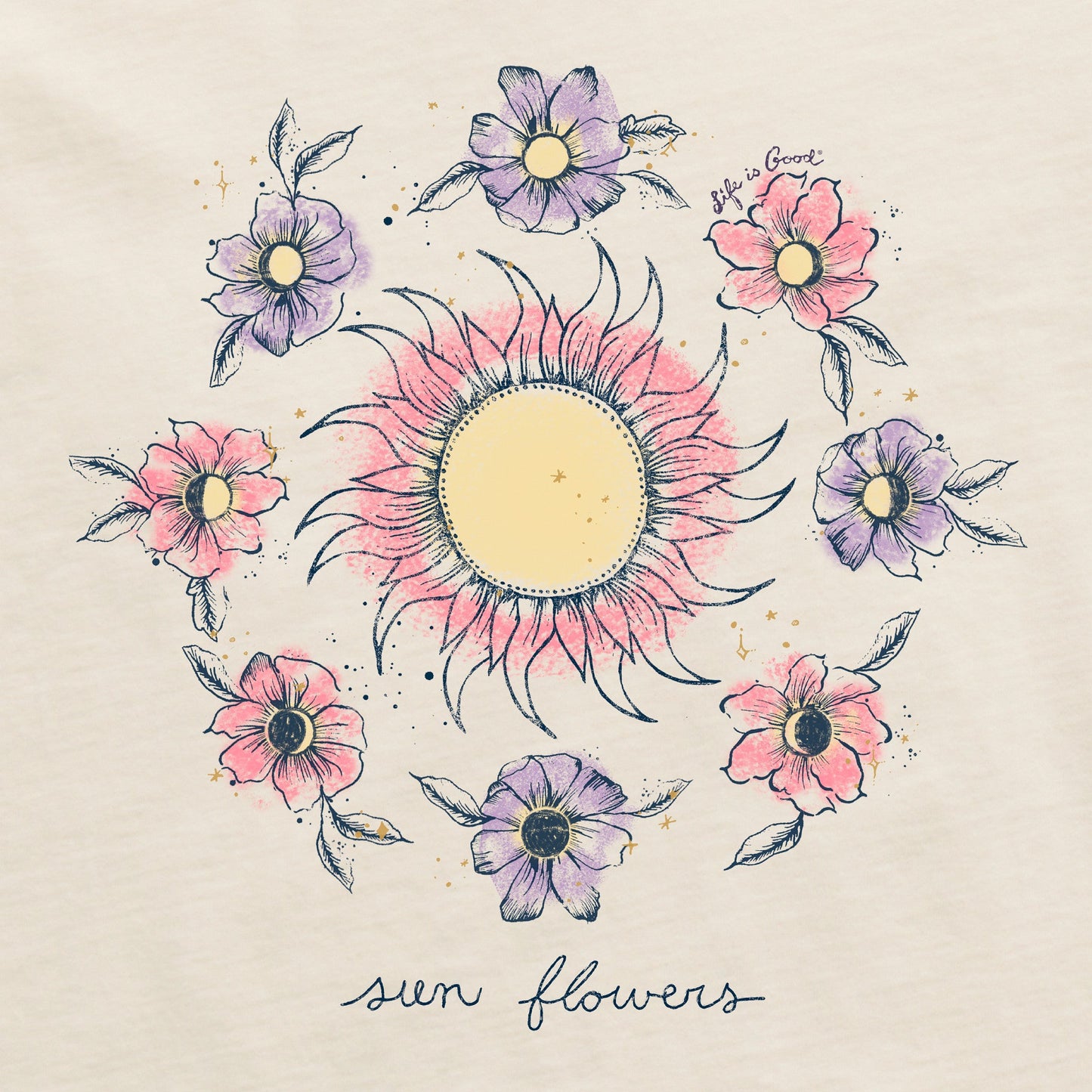 Women's Celestial Florals Crusher-FLEX Oversized Crew