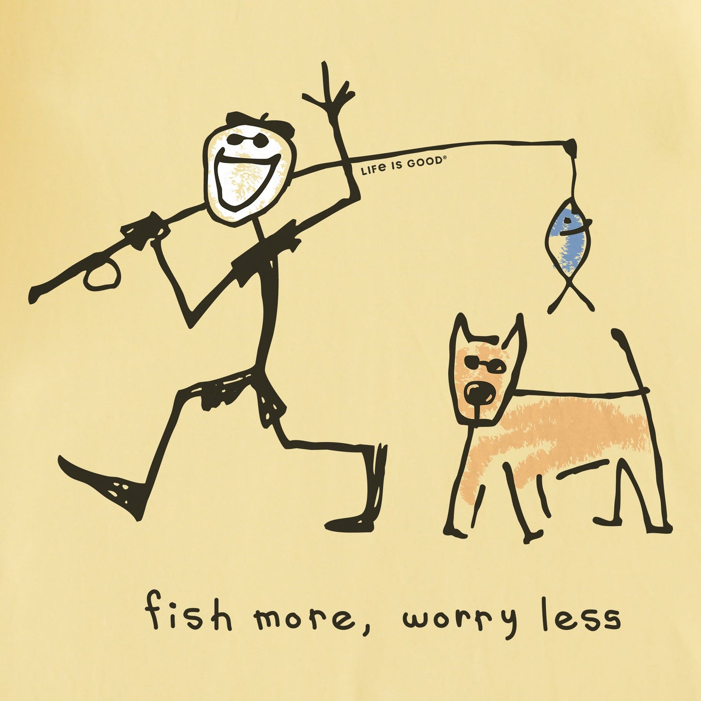 Men's Jake & Rocket Karma Fish Short Sleeve Crusher Tee