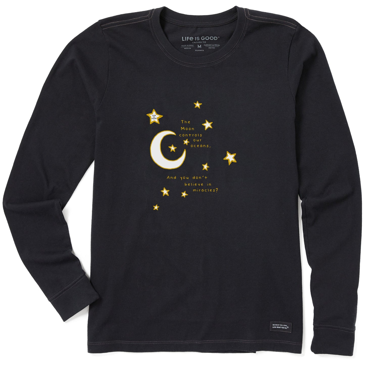 Women's Celestial Believe in Miracles Long Sleeve Crusher Tee