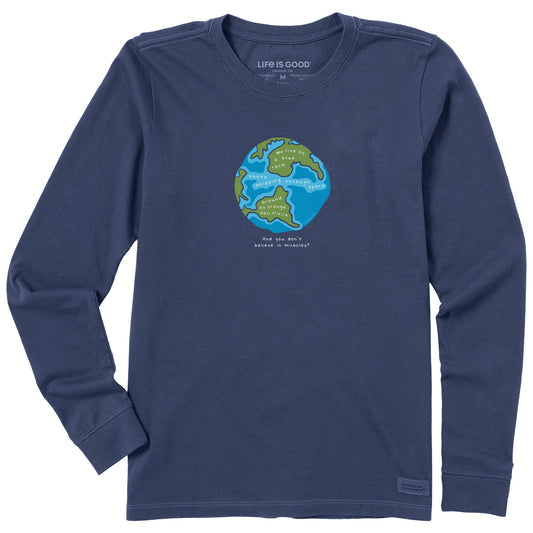 Women's Blue Rock Miracle Long Sleeve Crusher Tee