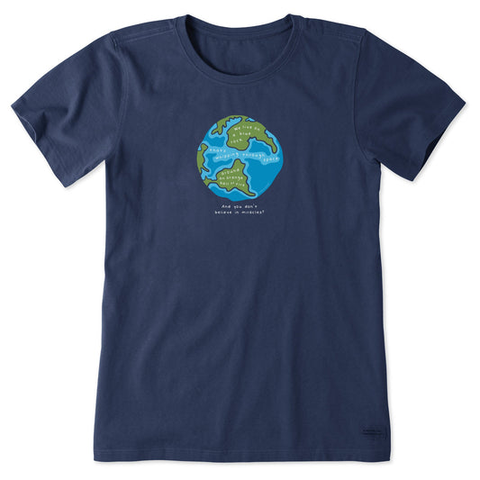 Women's Blue Rock Miracle Short Sleeve Crusher Tee