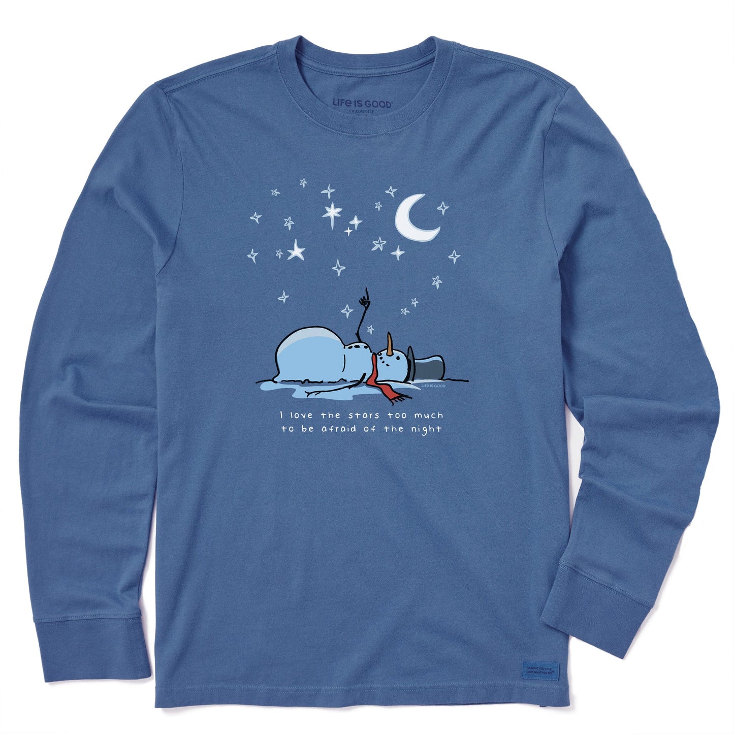 Men's Snowman Star Lover Long Sleeve Crusher Tee