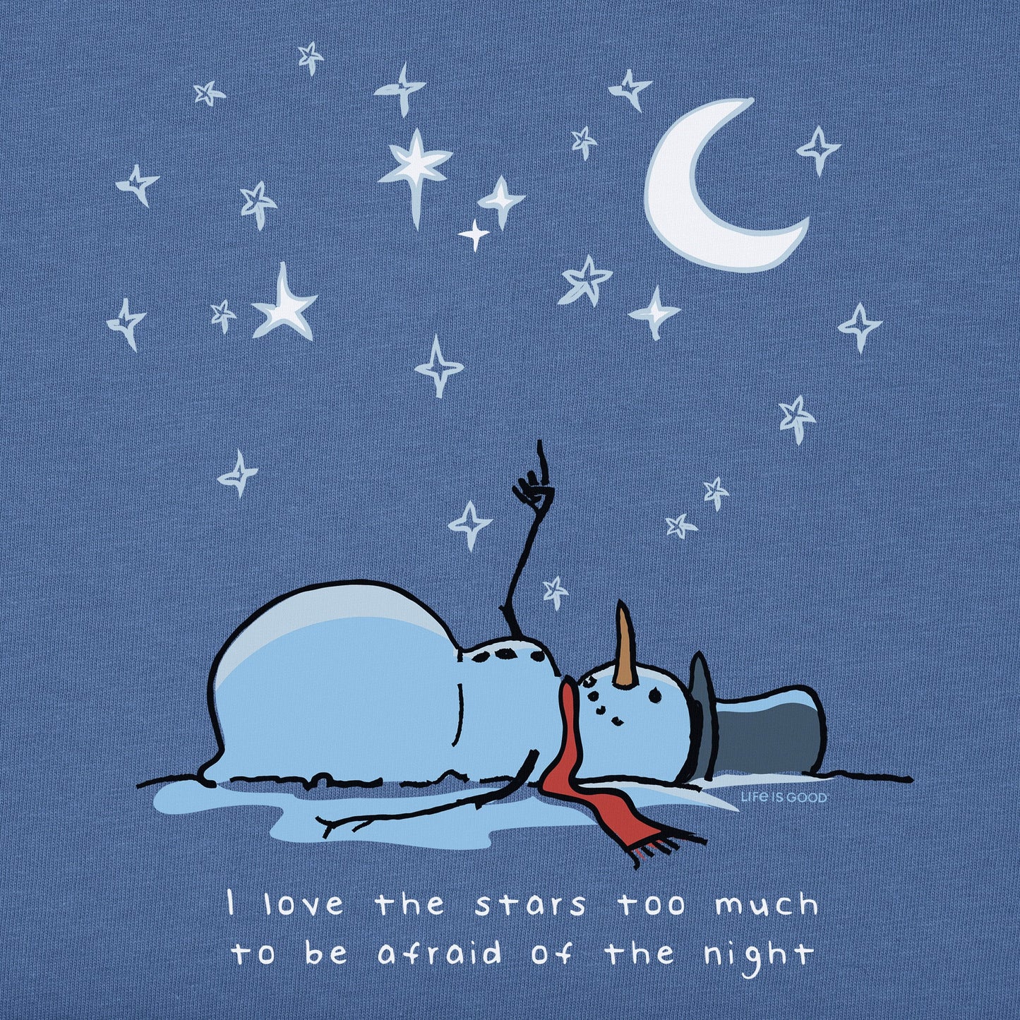 Men's Snowman Star Lover Long Sleeve Crusher Tee