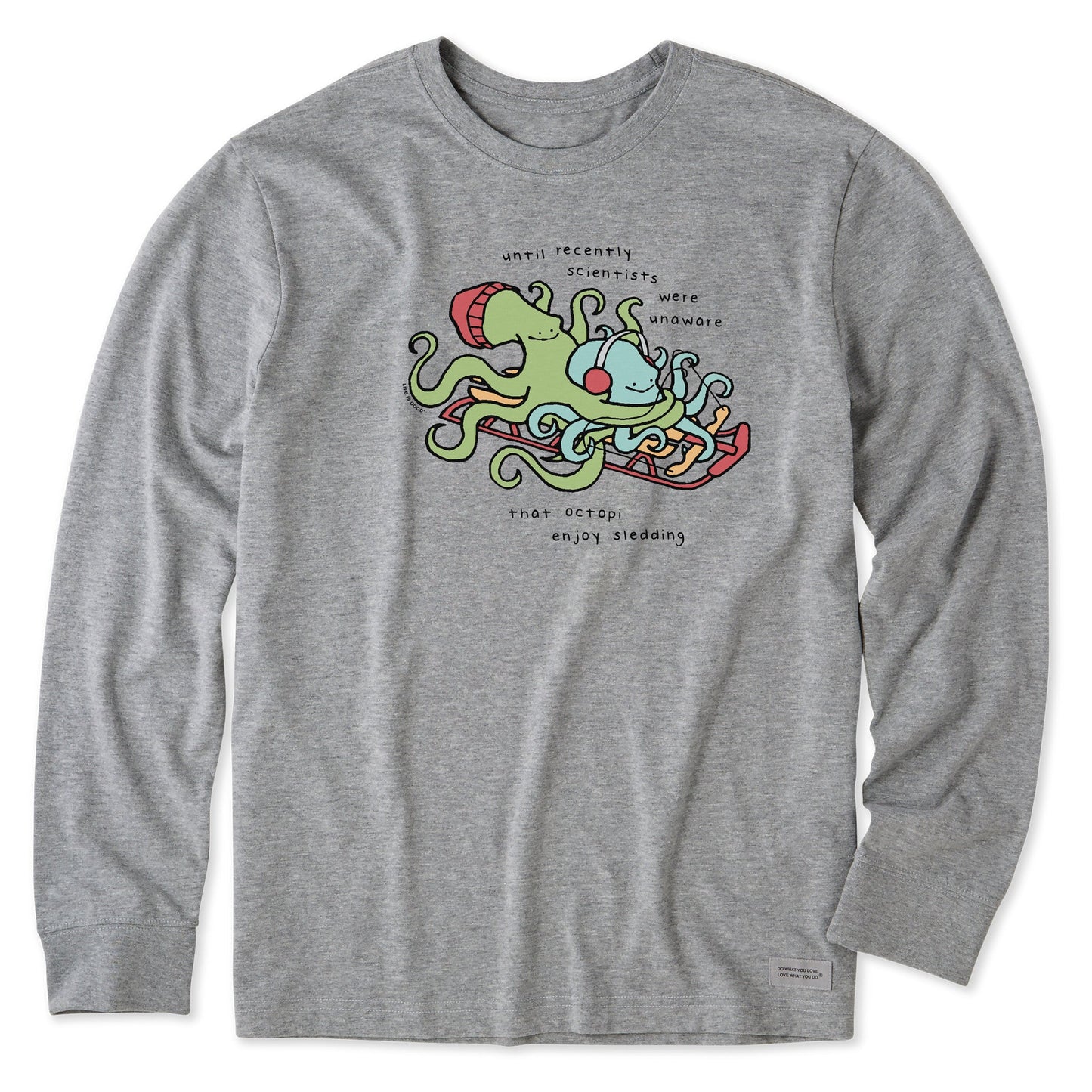 Men's Sledding Octopus Long Sleeve Crusher Tee