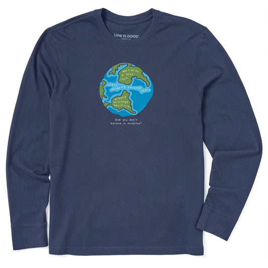 Men's Blue Rock Miracle Long Sleeve Crusher Tee
