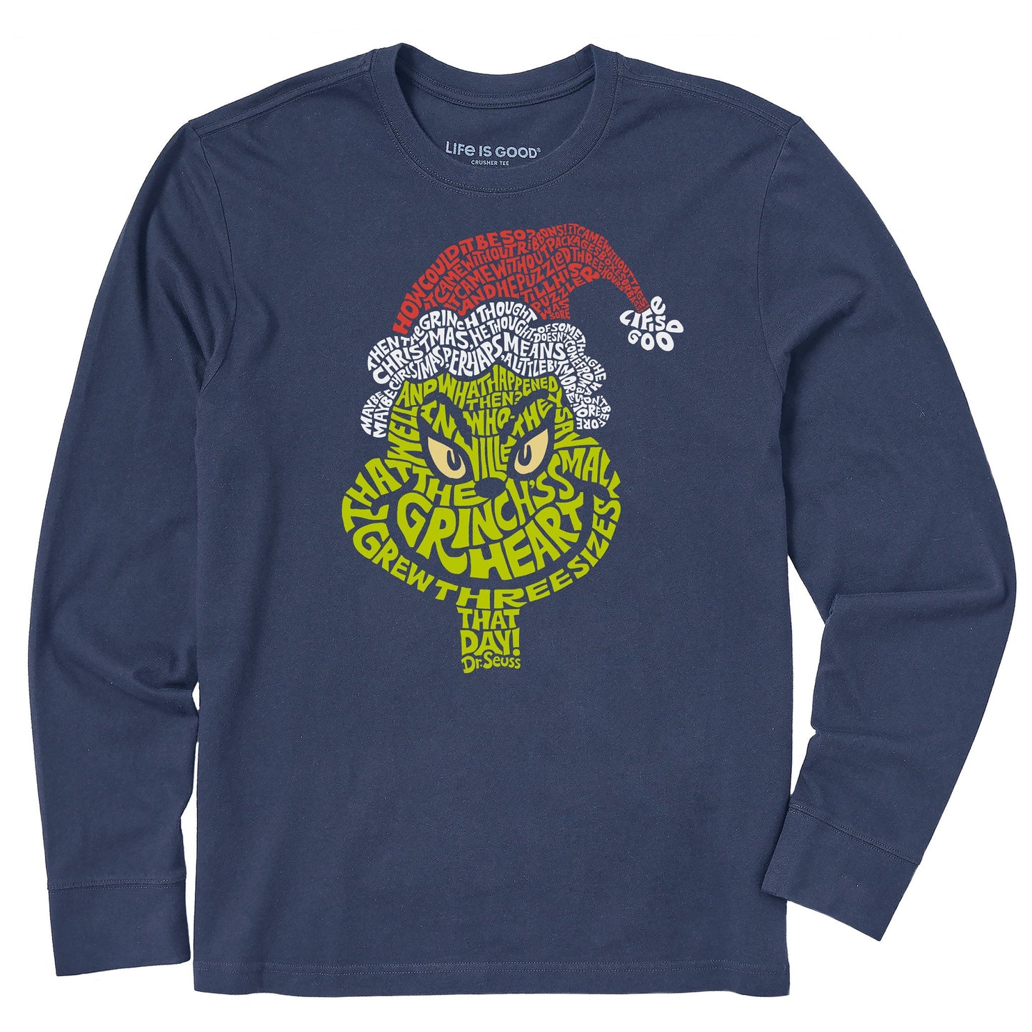 Men's Wordy Grinch Long Sleeve Crusher Tee