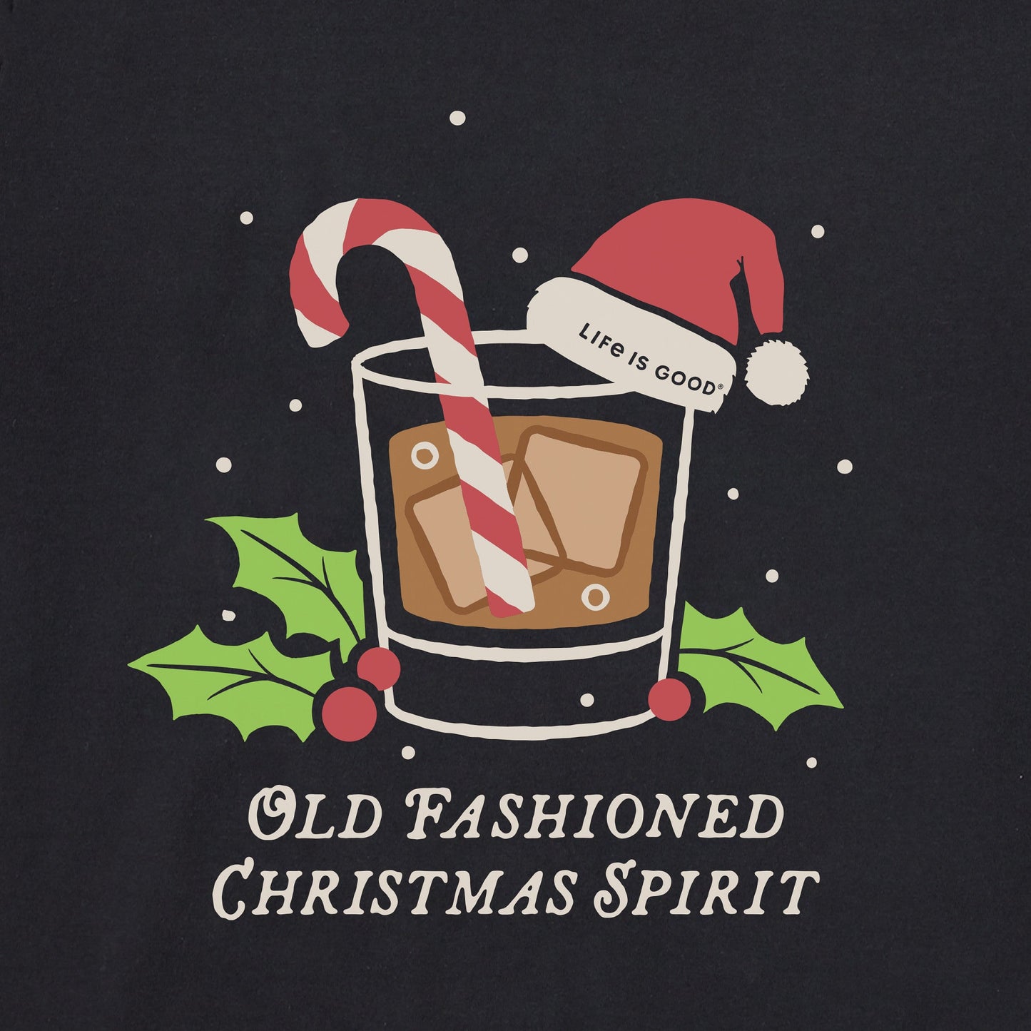 Men's Old Fashioned Christmas Spirit Short Sleeve Crusher Tee