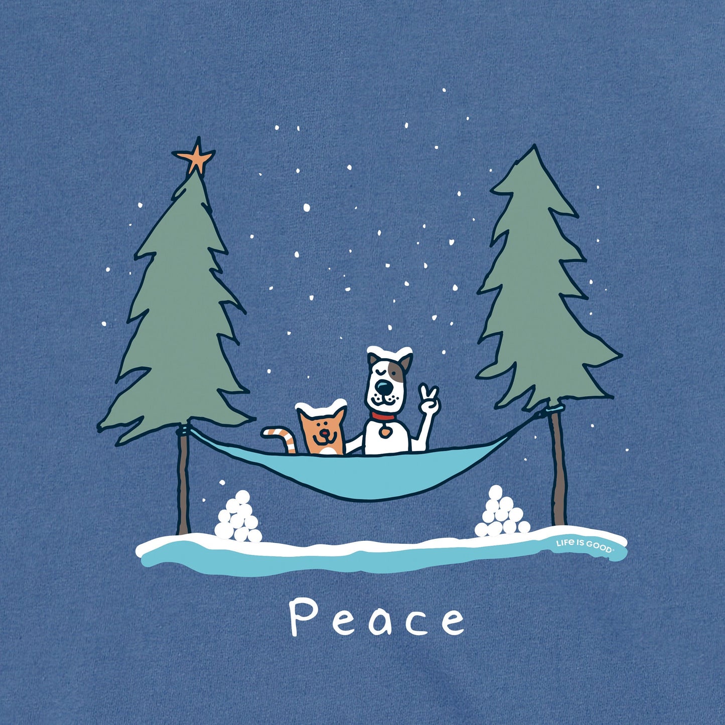 Men's Peace Holiday Hammock Short Sleeve Crusher Tee
