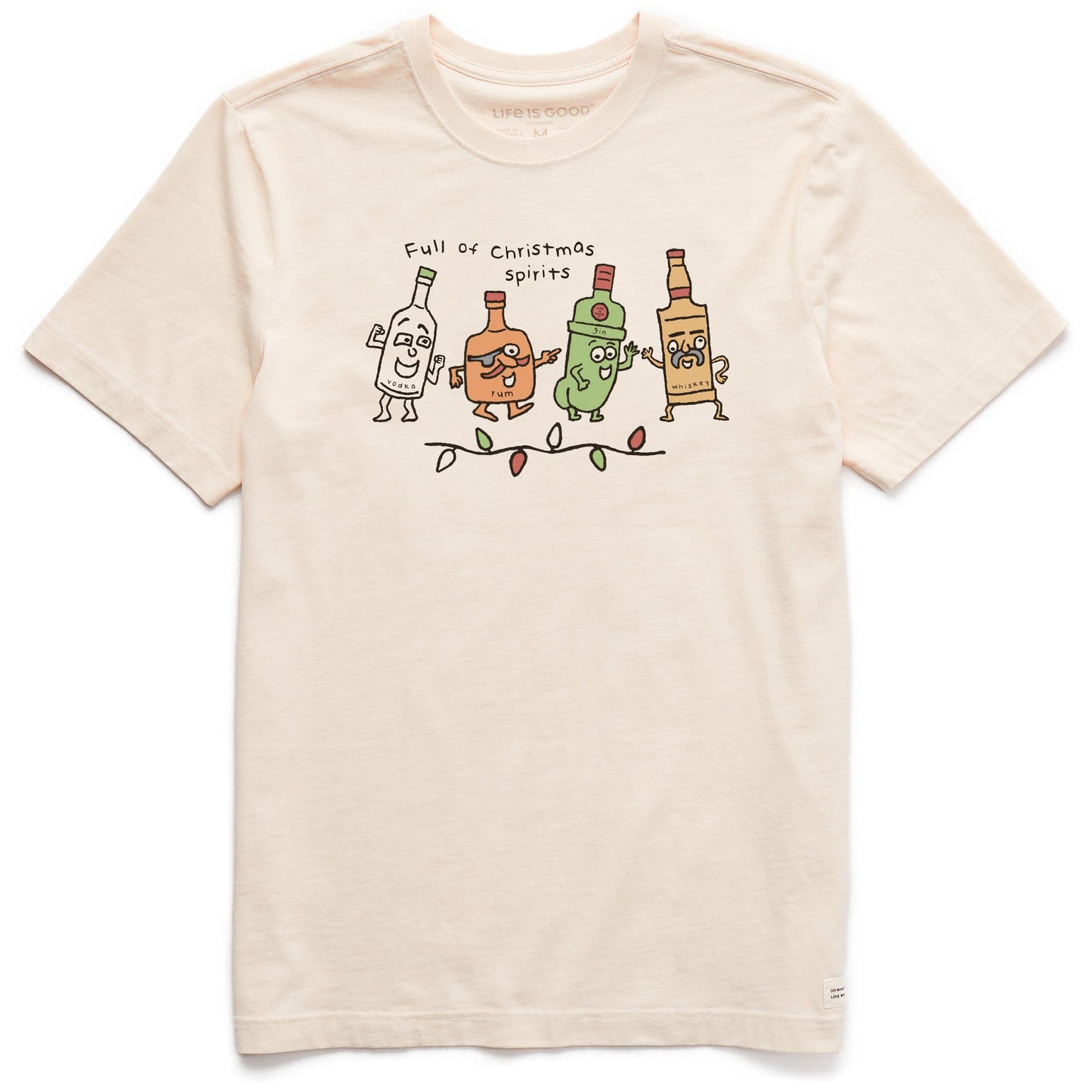 Men's Full of Christmas Spirits Short Sleeve Crusher Tee