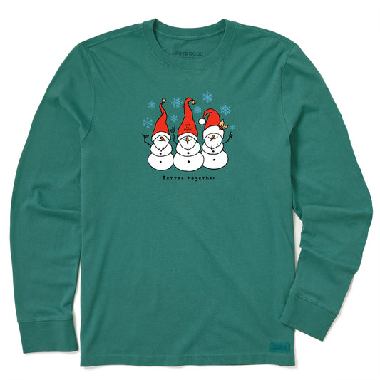 Men's Better Together Snowgnomes Long Sleeve Crusher Tee