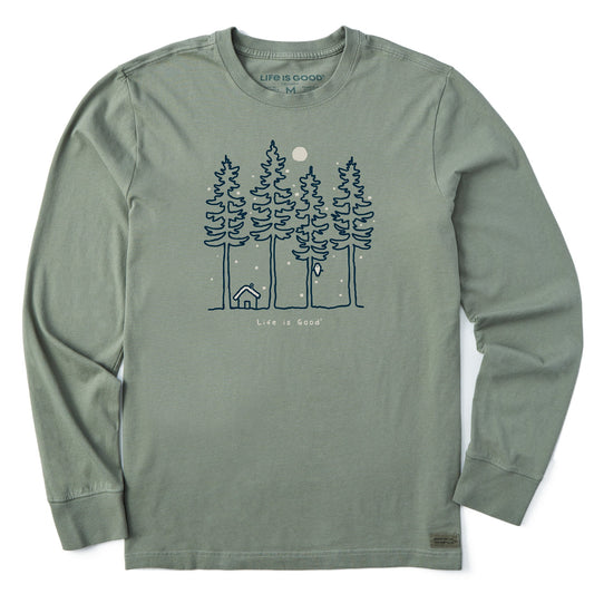 Men's Snowy Woods Long Sleeve Crusher Tee